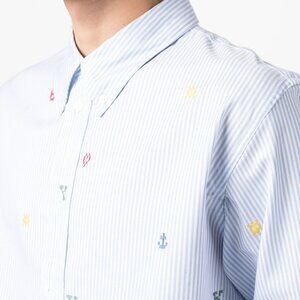 Brand New Kenzo Pixel Striped Shirt SZ 43/17